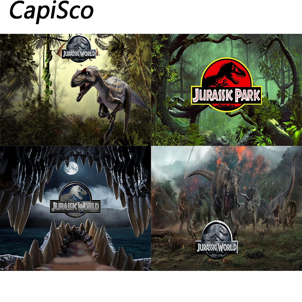 Capisco Jurassic Park World Dinosaur Theme Backdrop Photography Studio  Photo Background Baby Birthday Party Decorations Prop - Backgrounds -  AliExpress