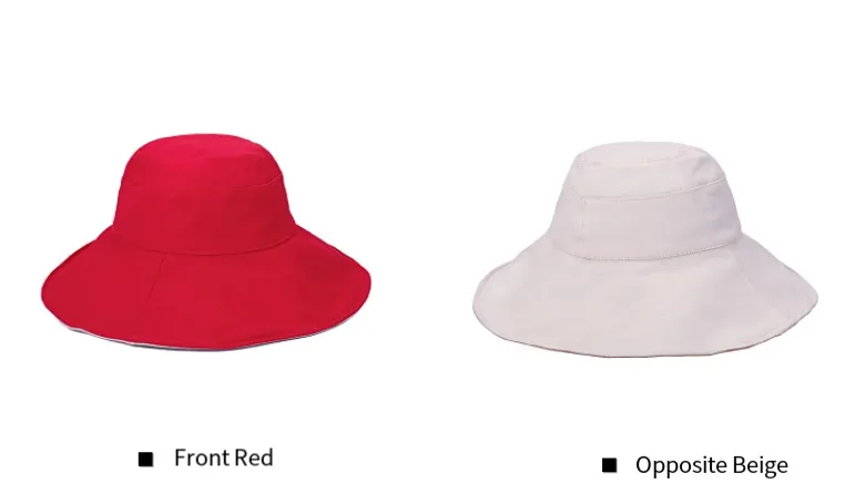 Red Фирменная новинка, шляпа от солнца с большими полями, федоры, летняя пляжная шляпа для женщин, двухсторонняя шляпа от солнца - Цвет: Red