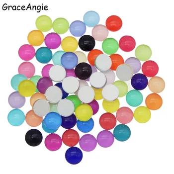 

Glass CabochonMixed Round Photo Cameo Cabochon Setting Supplies for Jewelry Accessoriy 6mm 8mm 10mm 12mm 15mm 20-50pcs Colorful