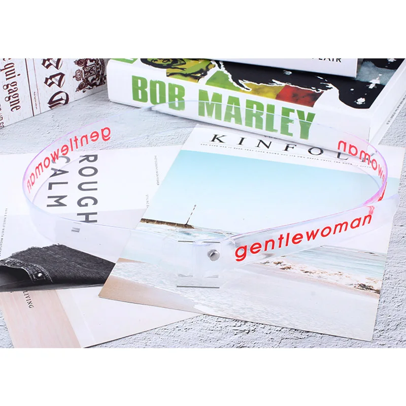 red 8 gentlewomen 58 стили Для женщин прозрачный пояс цвета: золотистый, серебристый квадратной формы с круглой металлической пряжкой пояс модные джинсы ПВХ пояс Cinturon mujer - Цвет: red 8 gentlewomen