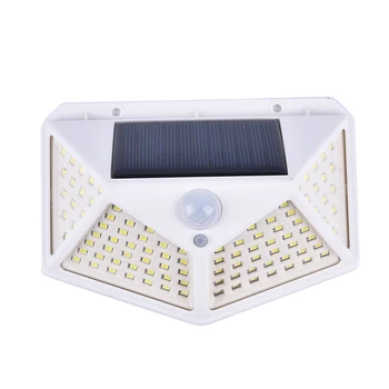 

4Pcs 100LED Solar Power Light PIR Motion Sensor Garden Security Wall Lamp