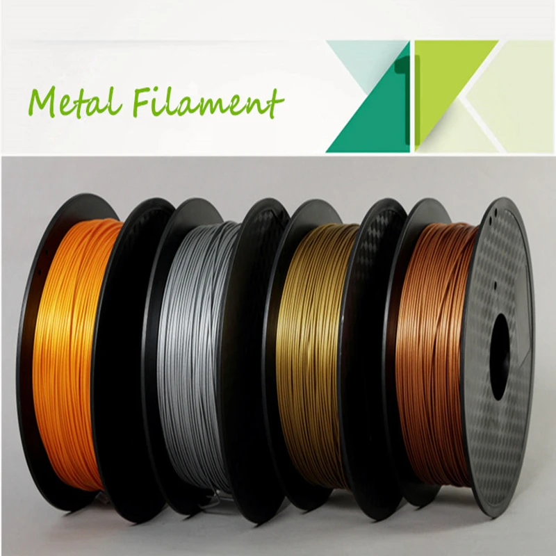 

PLA Metal 3D Printer Filament 1.75mm Spool Colorb Gold Silver Copper Frosted Bronze MetallicPrinting Materials best sell