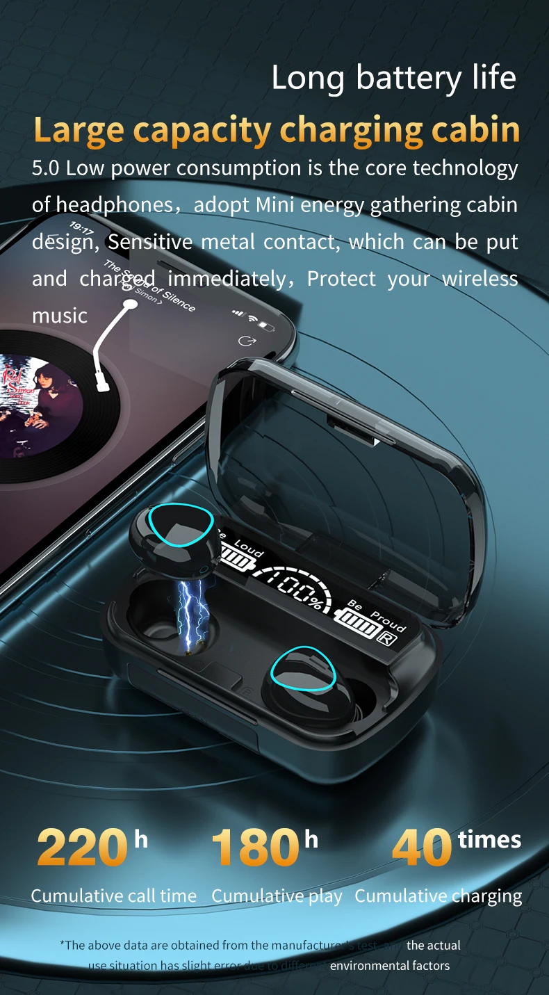 de toque microfone sem fio fones de