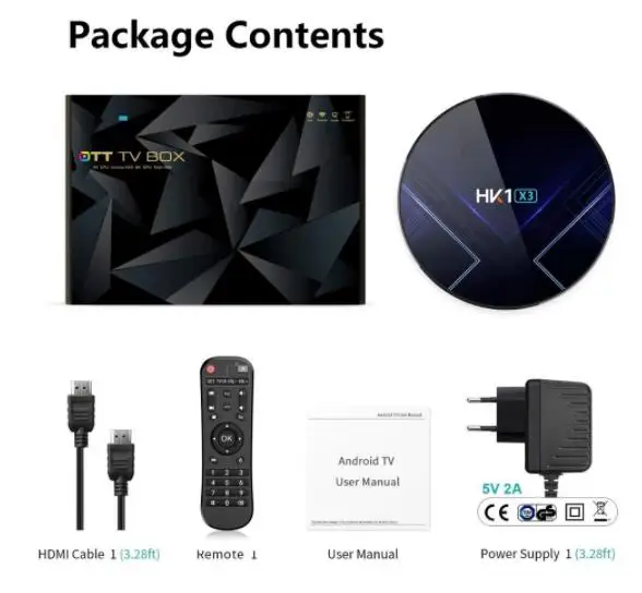 HK1 X3 Android 9,0 ТВ приставка Amlogic S905X3 Смарт ТВ приставка 4 ГБ DDR3 32 Гб 64 Гб 128 ГБ 2,4G 5G WiFi Bluetooth 4K медиаплеер