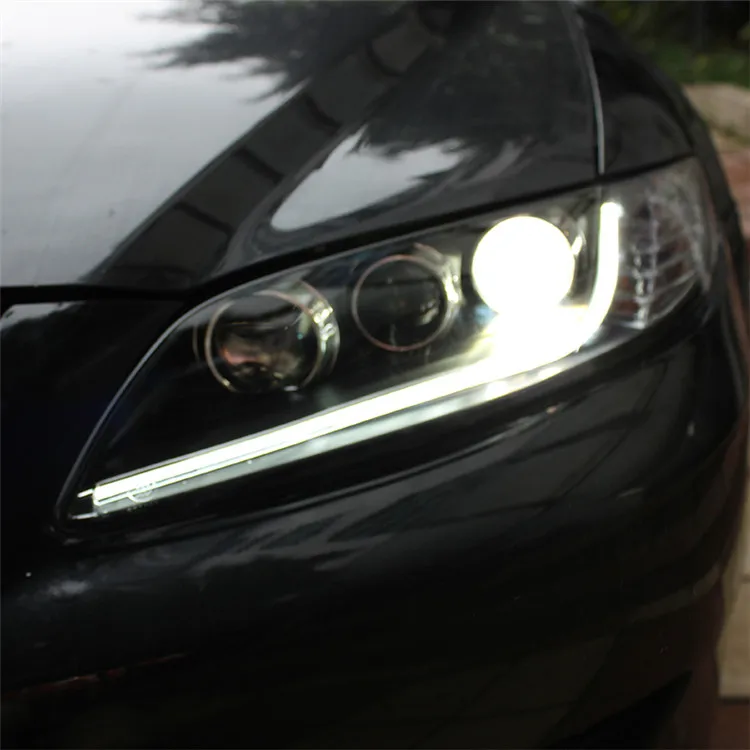 Автомобильный Стайлинг фара для Mazda 6 фары 2004-2013 мазда6 светодиодный фары DRL дневные ходовые огни Биксеноновые HID
