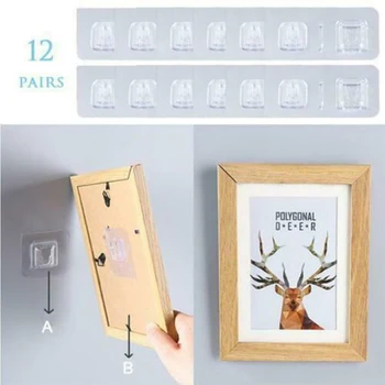 

Double-sided Adhesive Wall Hooks Storage Hooks For Kitchen Bathroom Living Room Adhesive Wall Mounted Hooks Organizer Hooks
