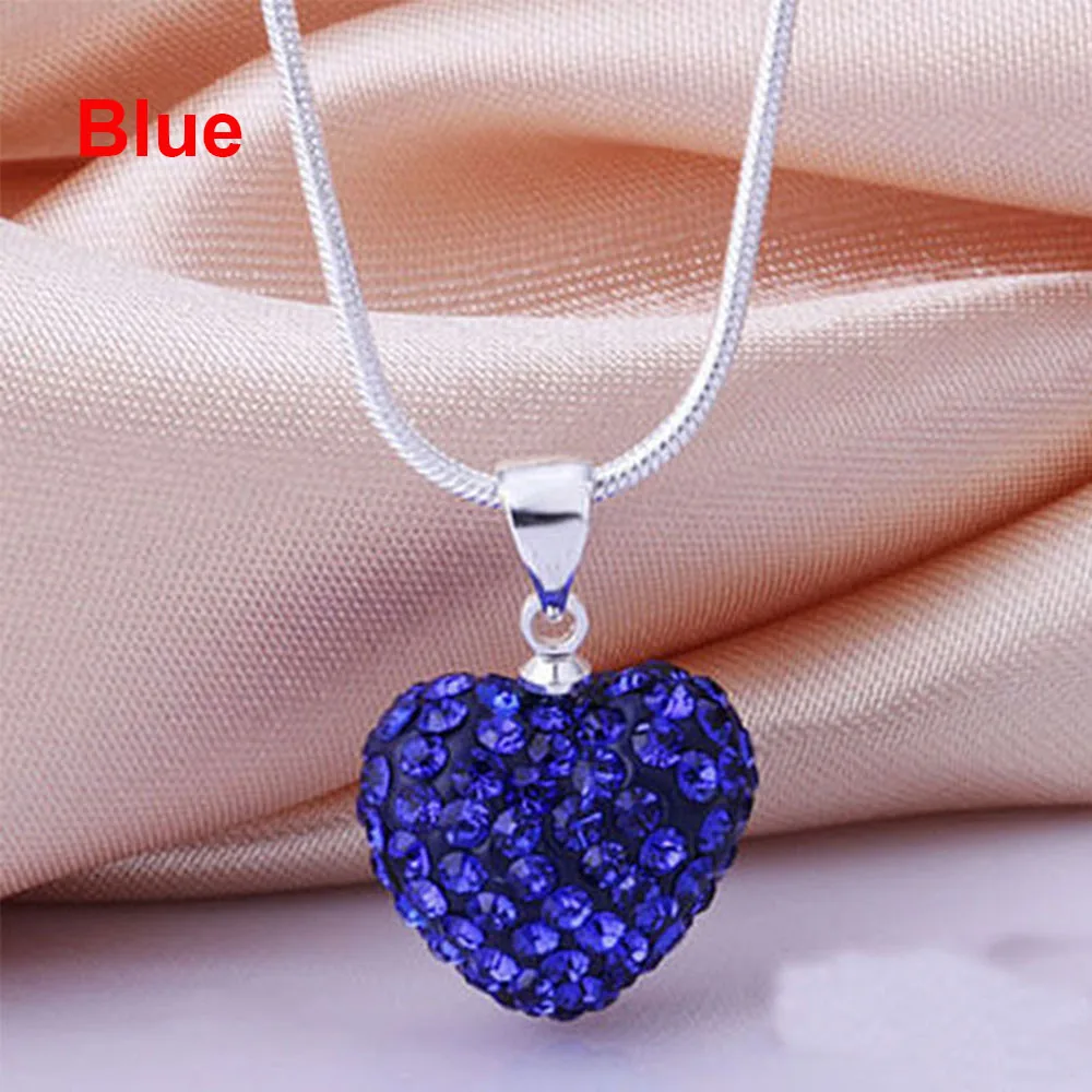 Браслет с сердцем из опала рок натуральный кварцевый кристалл для лечения чакра камень кулон ожерелье ювелирные изделия - Окраска металла: blue 2