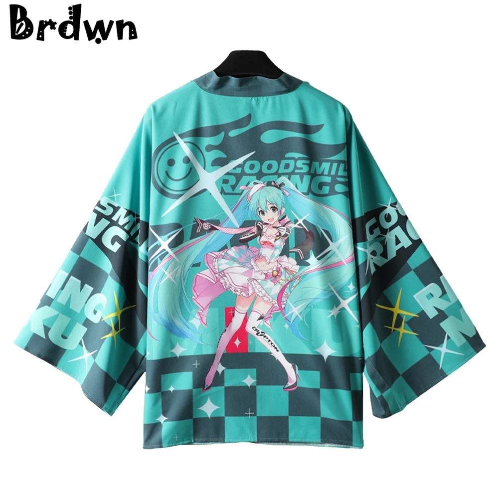 Brdwn Vocaloid унисекс Хацунэ Мику цветок свадебный автомобиль гонки рыцарь Haori плащ