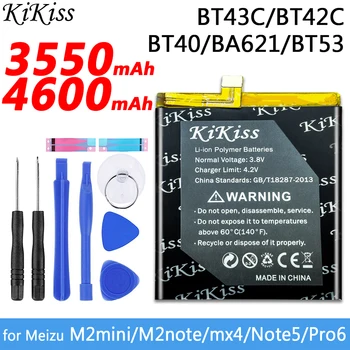 

KiKiss Battery For Meizu M2 Mini/ M2 Note/ MX4 / Note 5 M5 Note/ Pro 6 Mobile Phone Bateria BT43C BT42C BT40 BA621 BT53