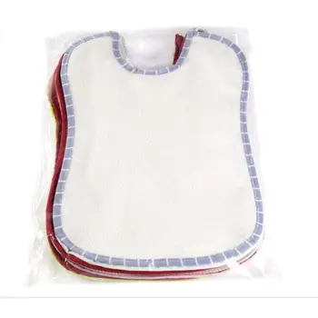 

Pack of 12 bibs, for babies with 1 - 2 years old, closure with ribbons, 90% cotton,, 25x20 cm, multi-colored