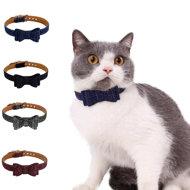 Cat Collar England Style Pet Dog Collar For Cats Adjustable Puppy Bow Tie Chihuahua Dog Collars For Small Dogs Cat Pet Products Cat Collar England Style Pet Dog Collar For Cats Adjustable Puppy Bow Tie Chihuahua Dog Collars For Small Dogs Cat Pet Products