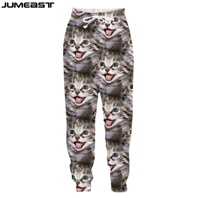 linen pants Jumeast Men Women 3D Cute Animal Cat Oversized Streetwear Harajuku Casual Long Pants Sweatpants Fashion Spring Autumn Trousers capri leggings with pockets Pants & Capris