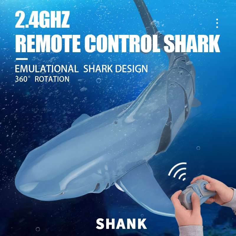 

Nemocargo RC Shark Remote Control Simulation Shark 2.4G Radio Control Sharks Swimming Pool Toy Gift for Boy Robot Shark