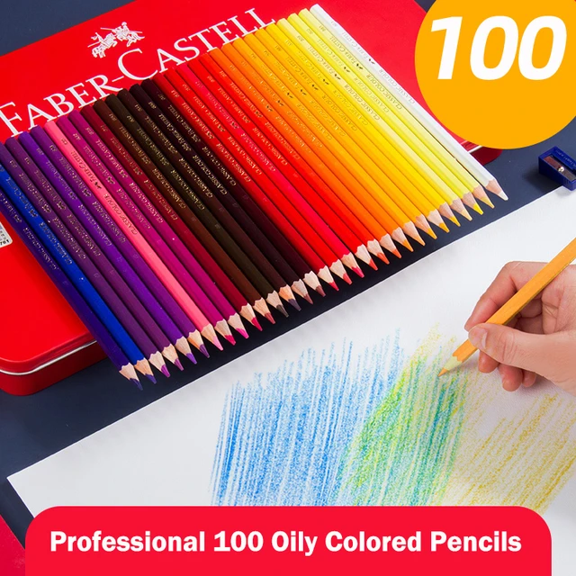 Faber-castell 100 Color Professional Oily Colored Pencils For Artist School  Sketch Drawing Pencils Children Gift Art Supplies - Wooden Colored Pencils  - AliExpress