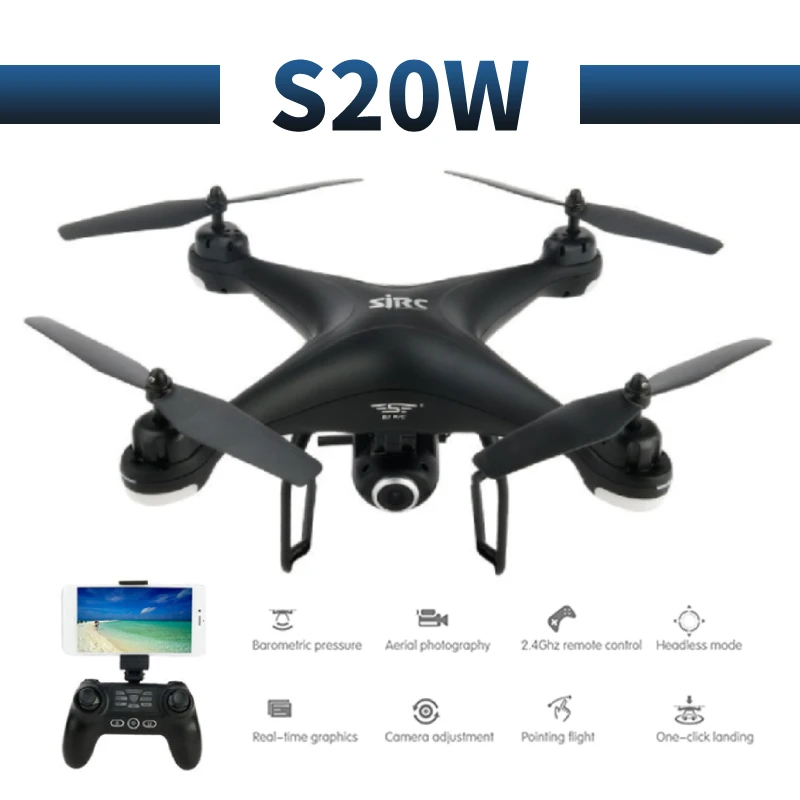 S20W Профессиональный широкоугольный Дрон для камеры 720 p/1080 p HD gps WiFi FPV щетка