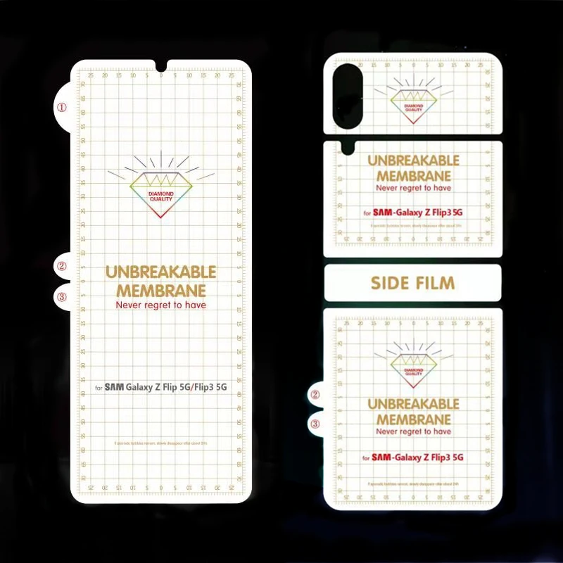 Invisible Soft Front Back Hydrogel Film For Samsung Galaxy Z Flip3 Ultra-light Clear Matte Screen Protector Flip 3 | Мобильные