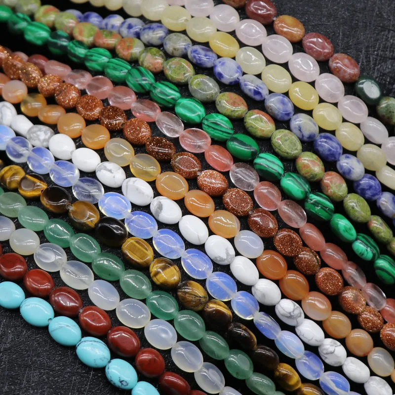 

6x8mm 23-25pcs/strand Oval shape Turquoises Beads Natural Stone Loose Beads For Jewelry Making DIY Bracelet Wholesale