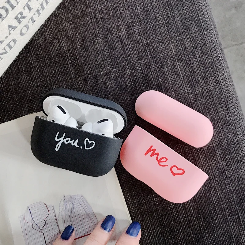Модный милый чехол для пар с сердечками для Airpods pro Чехол Жесткий ПК беспроводной Bluetooth чехол для наушников для Air Pods pro 3 чехол для наушников