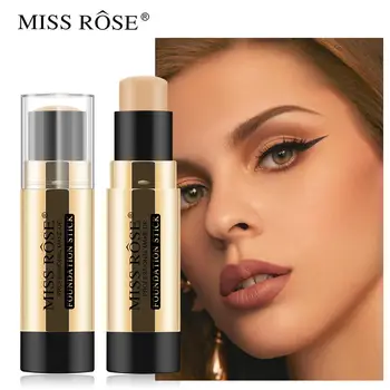 

Miss Rose Concealer Stick Foundation Makeup Full Coverage Contour Face Concealer Cream Base Primer Moisturizer Hide Blemish