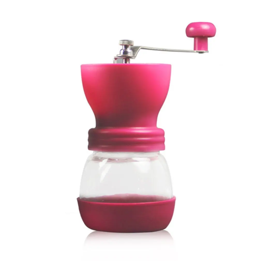 Моющаяся ручная кофемолка в стиле ретро кофемолка шлифовальный круг обозрения дизайн ручной кофе винтажная машина - Цвет: Красный