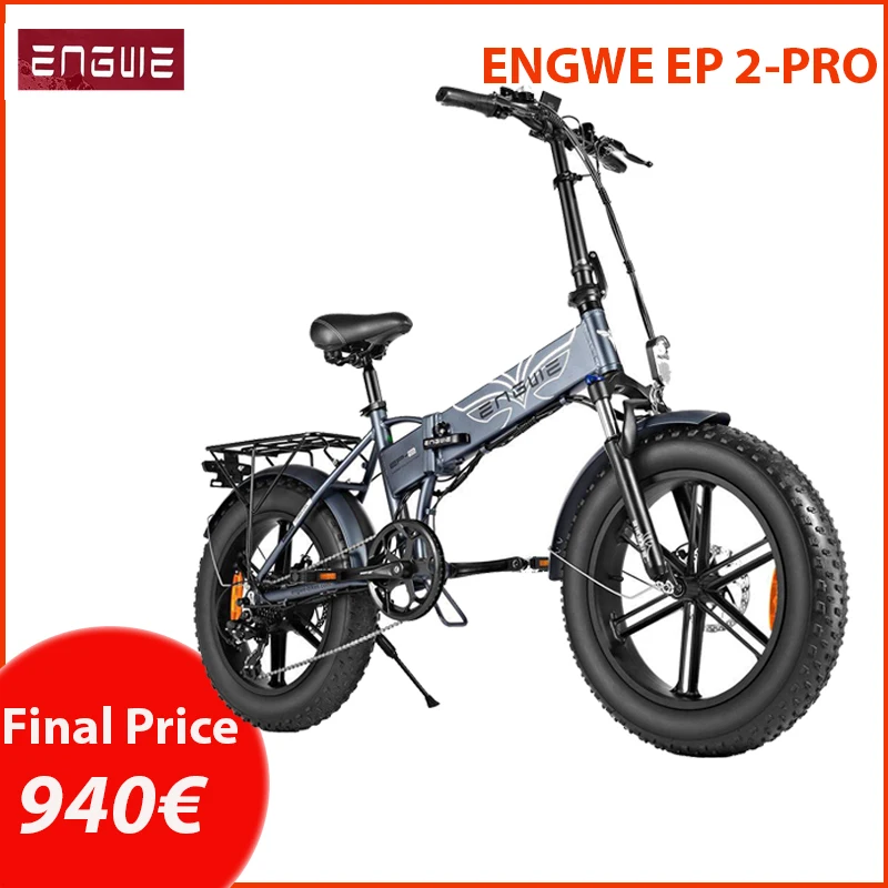 In Stock Engwe Ep-2 Pro 750w 20 Inch Fat Tire Electric Folding Bicycle  Mountain Beach Bike For Adults Aluminum Electric Scooter - Electric Bicycle  - AliExpress