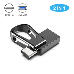 Mini clé USB 3.0 étanche OTG type c, support à mémoire de 32GB 64GB 128GB, pour téléphone Android 