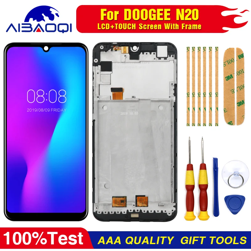 Новый оригинальный тачскрин аналагово Экран ЖК дисплей Дисплей Для DOOGEE N20 Y9 Plus с