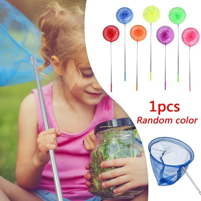 1pc Fishing Net Summer Outdoor Catch Toy Retractable Steel Net Children's Fishing Net Insect Net Butterfly Net 2