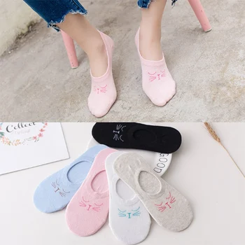 

1 Pair Spring Summer Ladies Cotton Slipper Socks Gril Cartoon Animal Sock Slippers Women Invisible Socks C0145