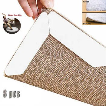 

8Pcs Anti Slip Soft Mat Rug Carpet Anti Curling Rug Grippers Tape Floor Home Rug Carpet Mat Gripper Non Slip Skid Soft Mat