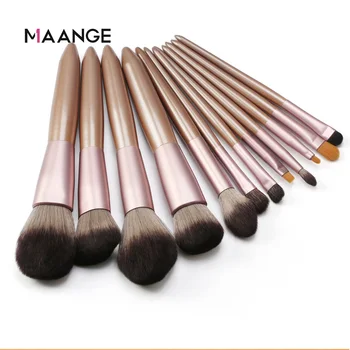 

MAANGE 12 Pcs Makeup Brushes Set For Cosmetic Foundation Powder Blush Eyeshadow Blending Make Up Brush Facial Beauty Tool Kits