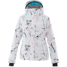 Женская модная теплая водонепроницаемая лыжная куртка, цветная куртка для сноуборда