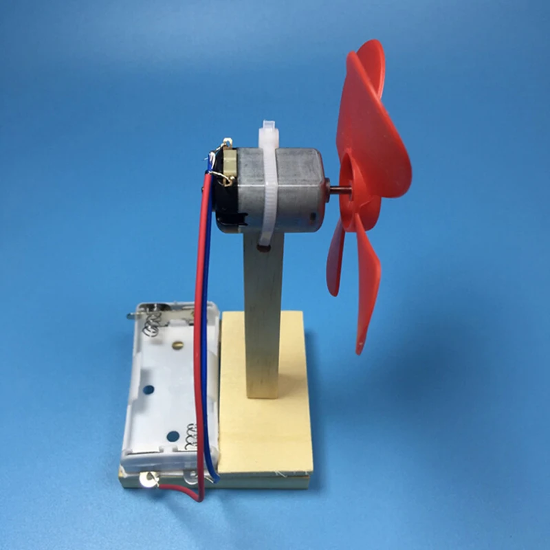 Школьное изобретение Собранный DIY Электрический веер научная физика начальная