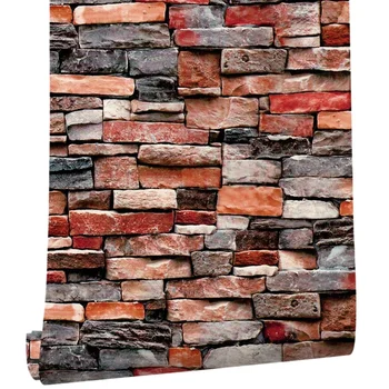 

6M Vinyl 3D Rustic Wood Plank Self Adhesive Wallpaper Furniture Wall Stickers Wallpaper