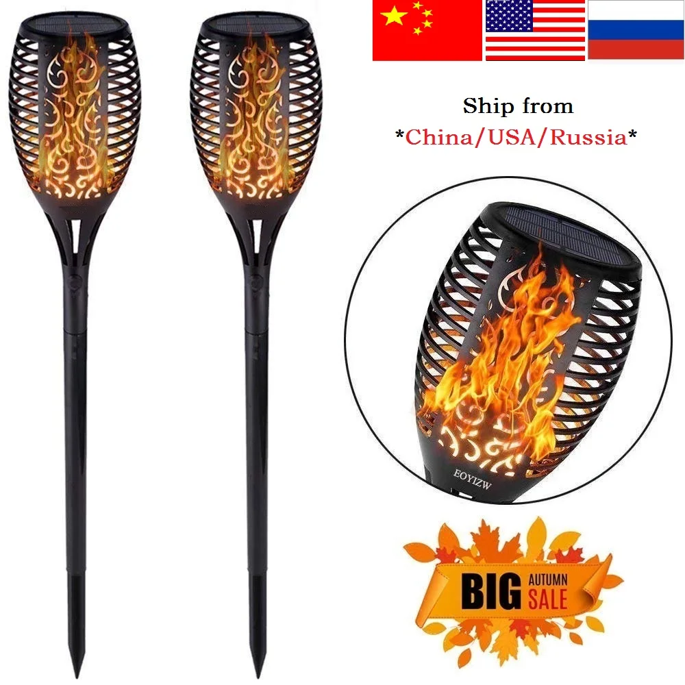 33LED Mpow пламя солнечный светильник s 2 шт./лот Танцующая Мерцающая лампа