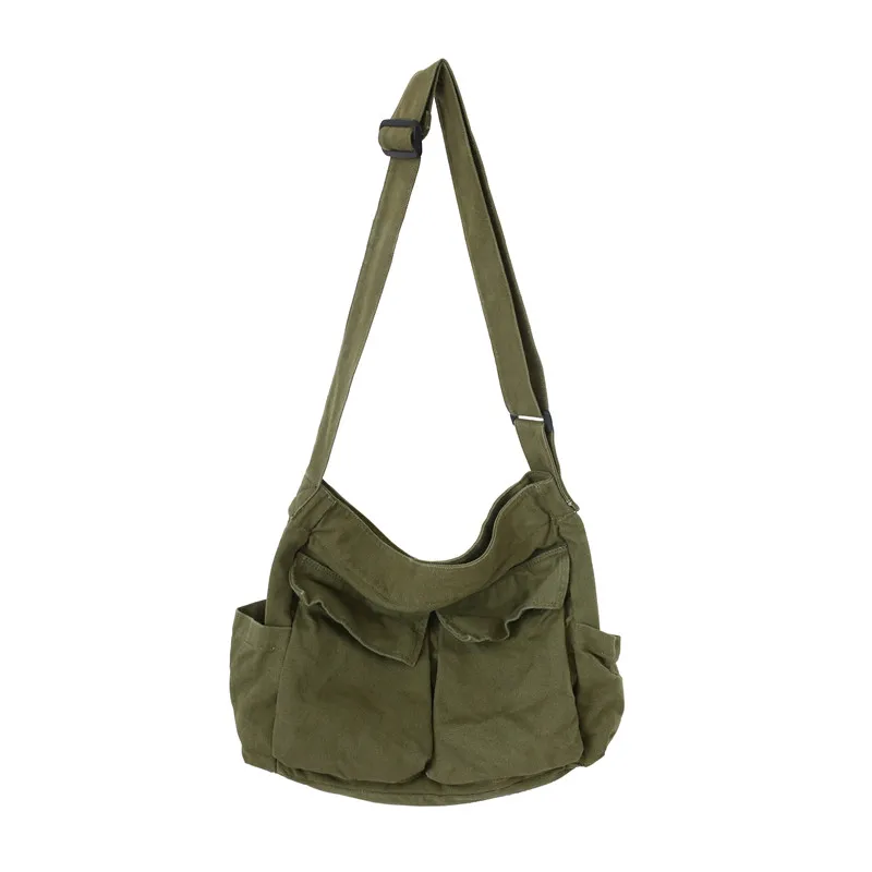 Large Capacity Canvas Shoulder Bags Solid Soft Denim Leisure Or Travel Bag for Women Fashion  Fatchels Winter Package 2020