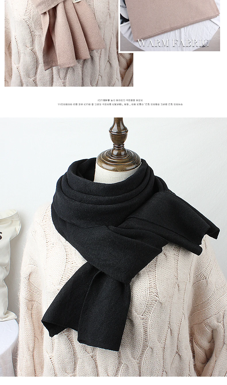 Brand women winter scarf Korean version solid color bib men long dual-purpose knitting thickened warm shawl Lovers fashion scarf