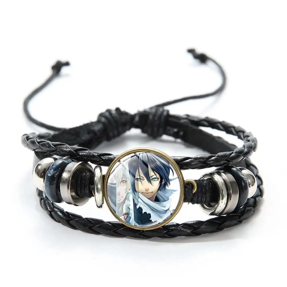 Style 25 SONGDA коллекция норагами арагото кожаный браслет Yato Lki hijori Yukine мультфильм Цифры время подвеска с драгоценным камнем Браслет Аниме ювелирные изделия - Окраска металла: Style 25