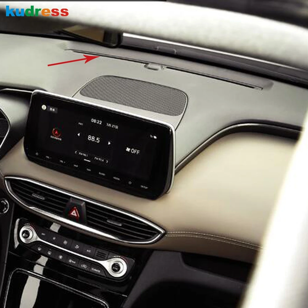 

For Hyundai Santa Fe 2019 2020 Front upper Air Conditioning Vent Outlet Cover Trims ABS Chrome Red Car-Styling Accessories