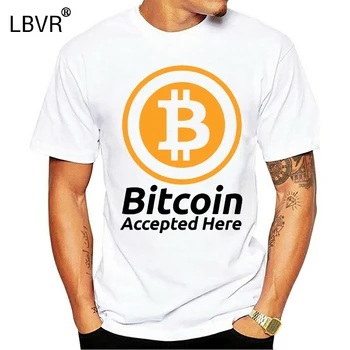 

Bitcoin Accepted Here Crypto Currency T Shirt Btc Tee Privacy Trading Tshirt Men Breathable Tops Tee Shirt