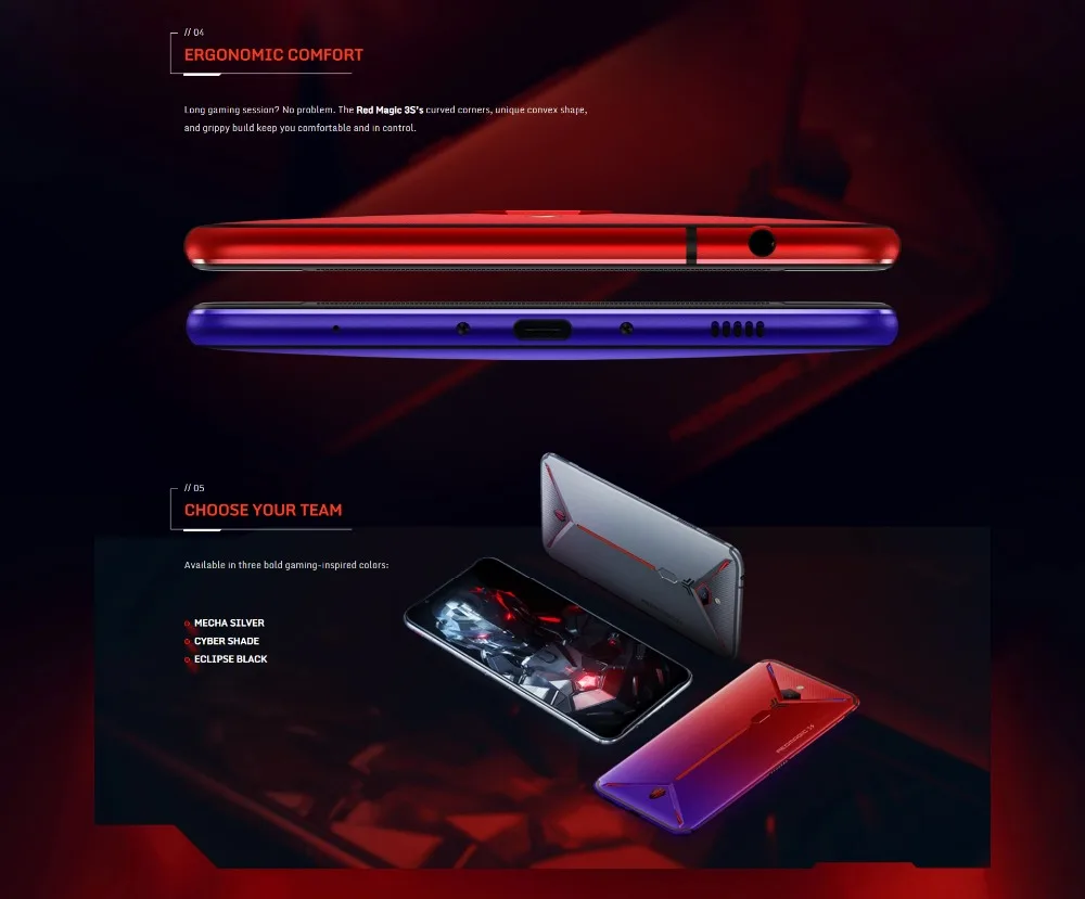 Глобальная версия оригинального игрового телефона zte Nubia Red Magic 3S 128G 8G 6,6" 90Hz Snapdragon 855 Plus 48MP+ 16MP 5000mAh Fastcharge
