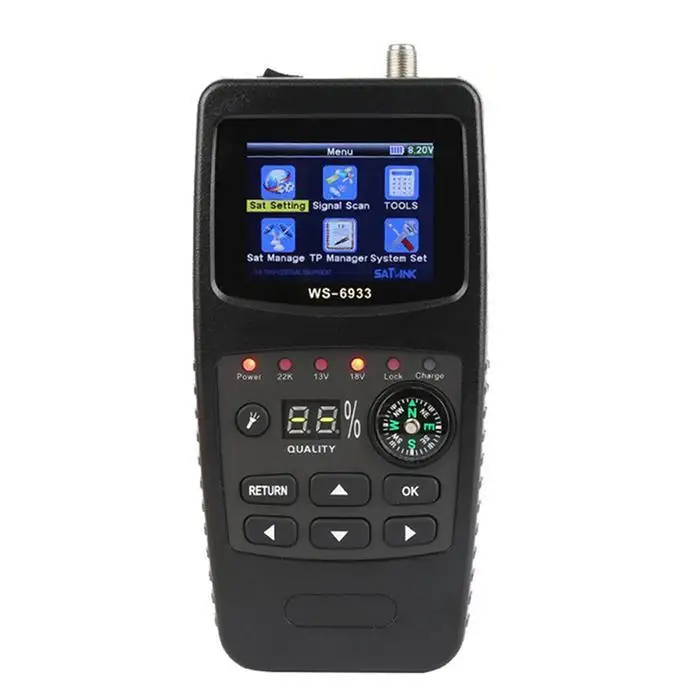 Многофункциональный WS6933 HD Star Finder с фонарик-Компас сила сигнала, качество, скорость ошибок, мощность 3 H