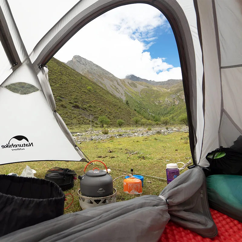 Палатка Naturehike Hiby туристическая семейная 20D силиконовая ткань водонепроницаемая