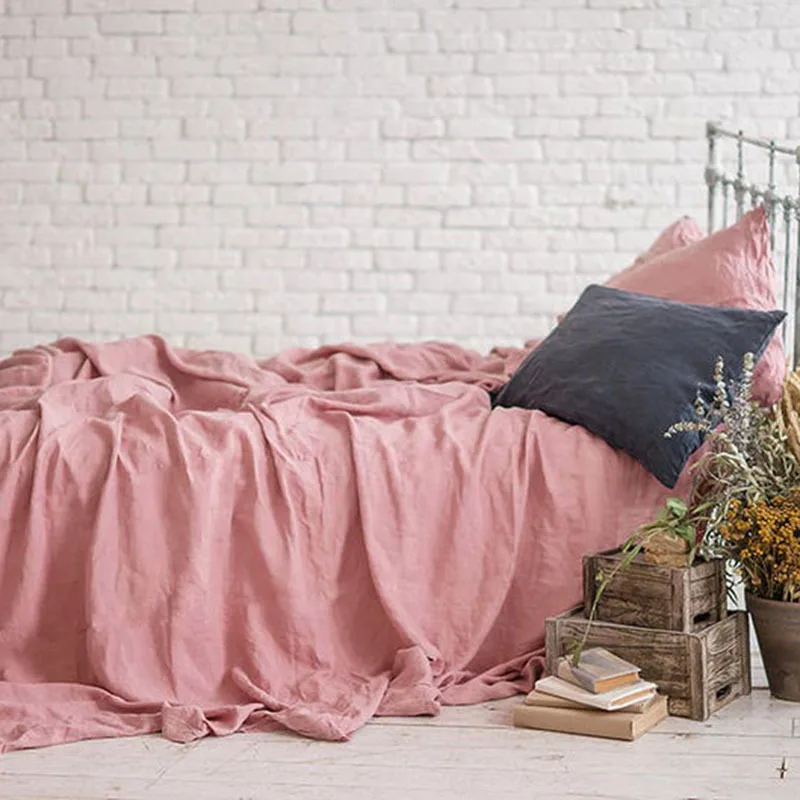 Комплект постельного белья из 100% французского льняного полотна простыни 120*220