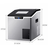 ZB-20B 40KG Automatic Ice Cube Maker Commercial Milk Tea Shop Large Ice Cube Making Home Ice Making Crushed Ice Machine 220V 2