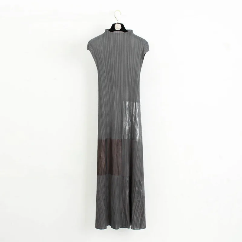 Dark grey Модные тренд модная Повседневное женских туфель-лодочек с бантом свободные плюс плиссированные однотонные Цвет с коротким рукавом платье TC179 - Цвет: Dark grey