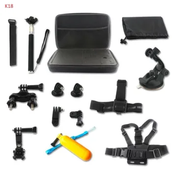 

Multi-in-one Outdoor Sport 3 way Selfie Stick Chest Head Strap Carry Bag Accessories Set For GoPro hero 7 6 5 4 3