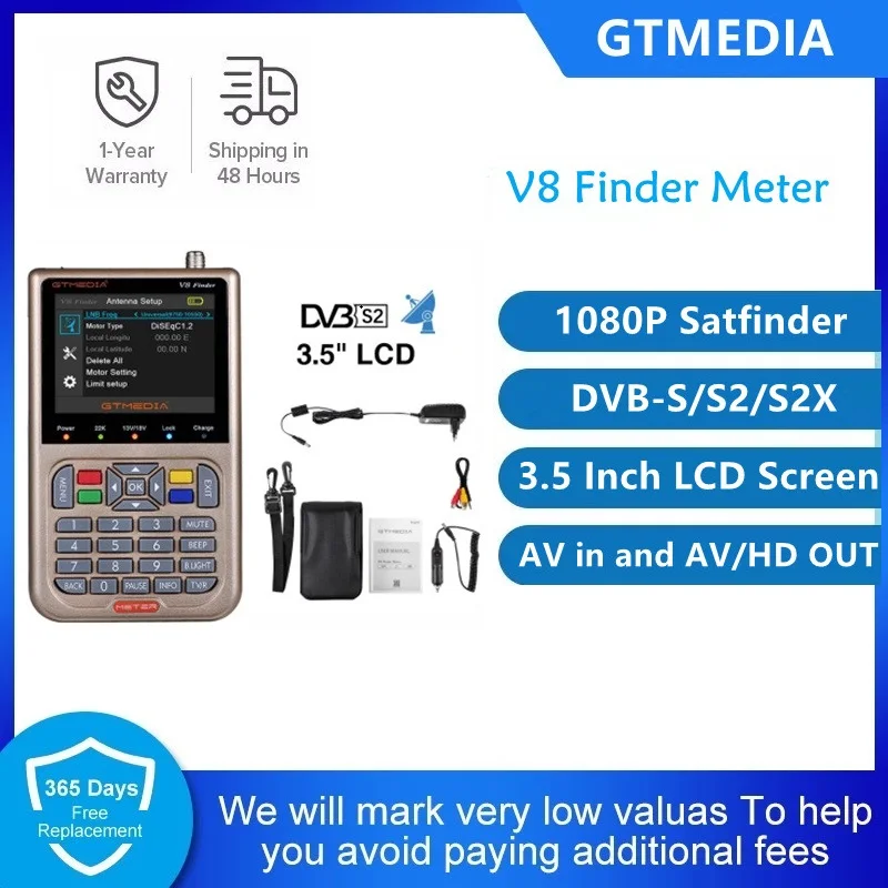 В наличии V8 Finder2/Meter/Pro спутниковый цифровой 1080P HD DVB-S2 S2X ТВ-ресивер декодер Freesat Locator
