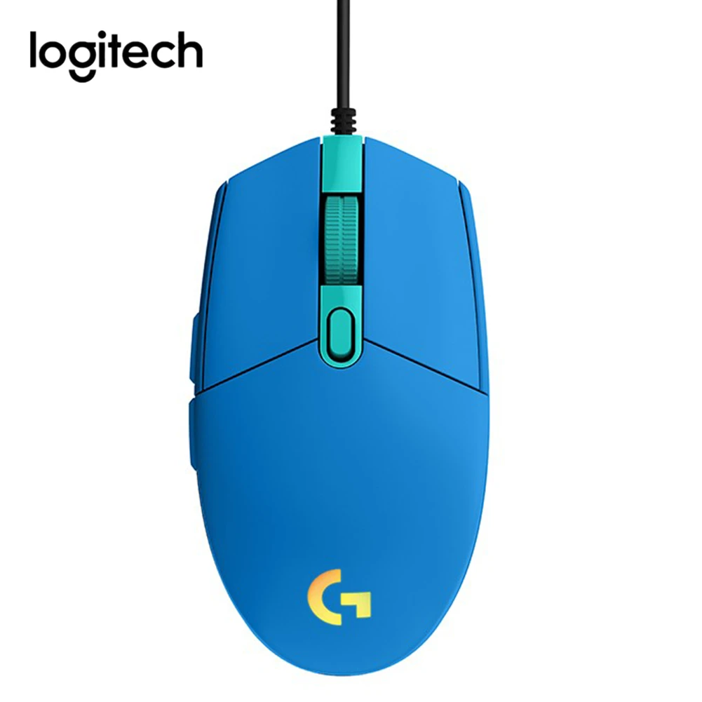 Logitech G102 Pc Gamer Mouse Lightsync Gaming Grade Sensor 6 Keys Rgb Color Wave 8000 Dpi Usb Wired Computer Mice Mice Aliexpress