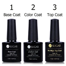 Ur Sugar 1 шт. базовое верхнее покрытие гель для ногтей набор лак праймер для ногтей лак не протирать не впитывается УФ светодиодный длительного действия Гель-лак